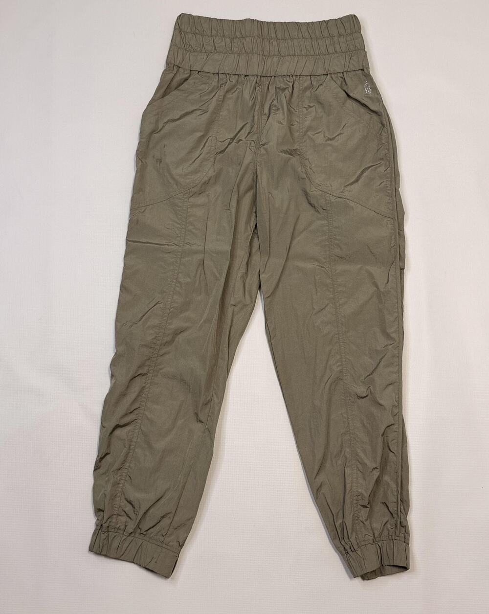 Free People Movement Way Home Pants Womens Medium Green Jogger Elastic Waist